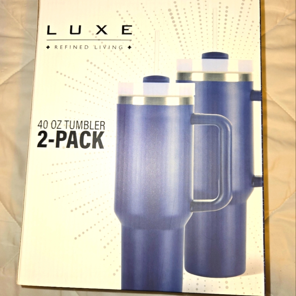 2 pack Blue 40 oz. Tumblers New In Box